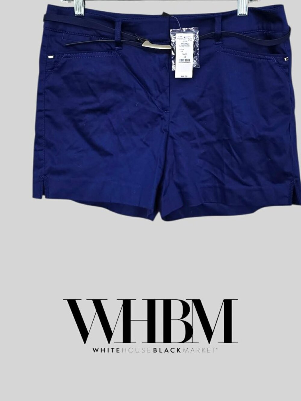 White House Black Market Blue Chino Casual Shorts  Womens  Size 10 NEW